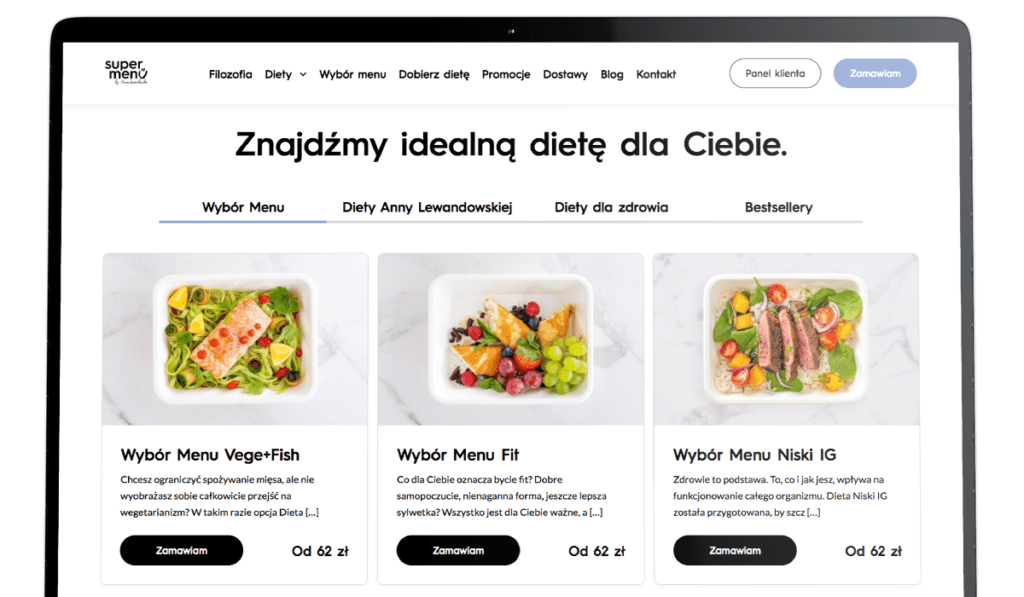 Food catering website by Anna Lewandowska