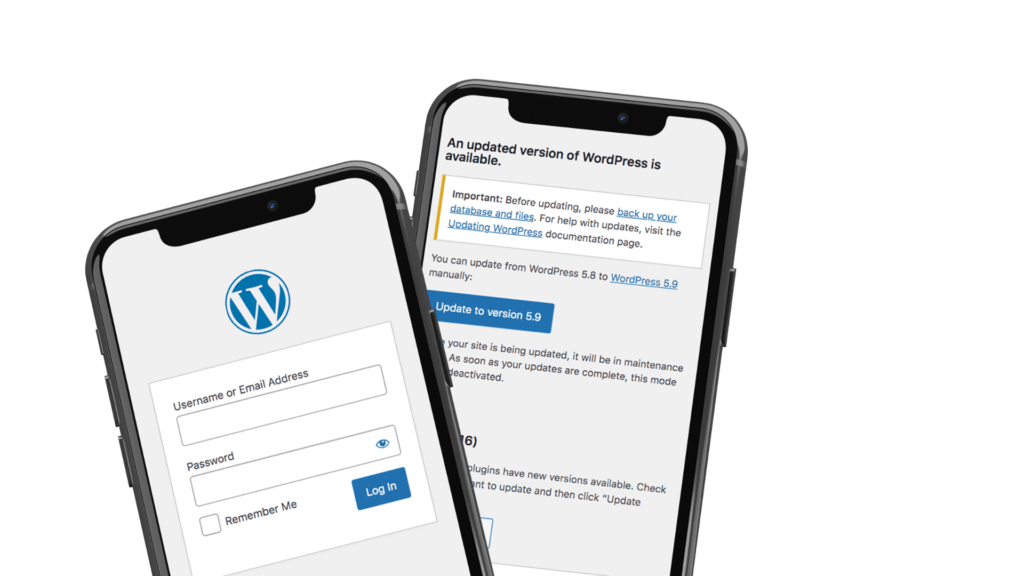 Updated version of WordPress is available